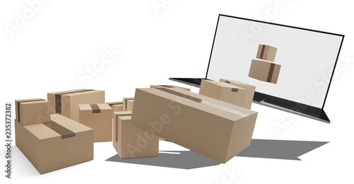 delivery packages computer ...