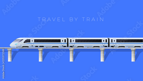 Set of passenger train. Subway transport underground train. Metro train vector illustration