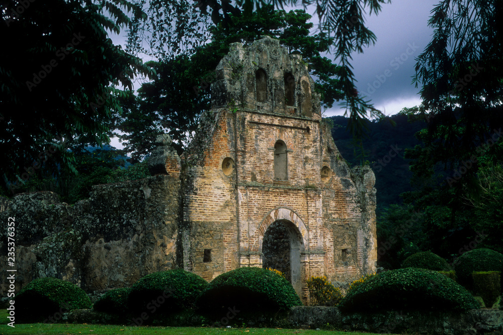 Ruins of Church at Ujarras in Costa Rica