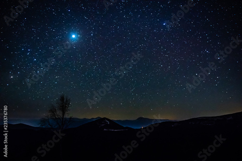 Starry night in the Carpathians