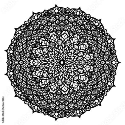 Mandala Vector Coloring Page Design