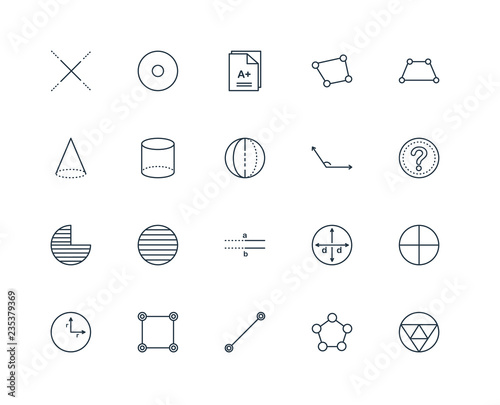 Set Of 20 Universal Editable Icons. Includes Elements Such As Tr