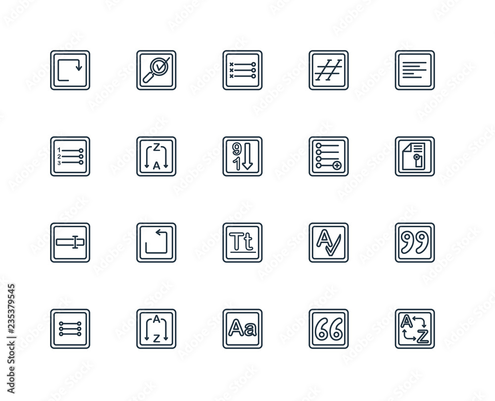 Set Of 20 Universal Editable Icons. Includes Elements Such As Tr