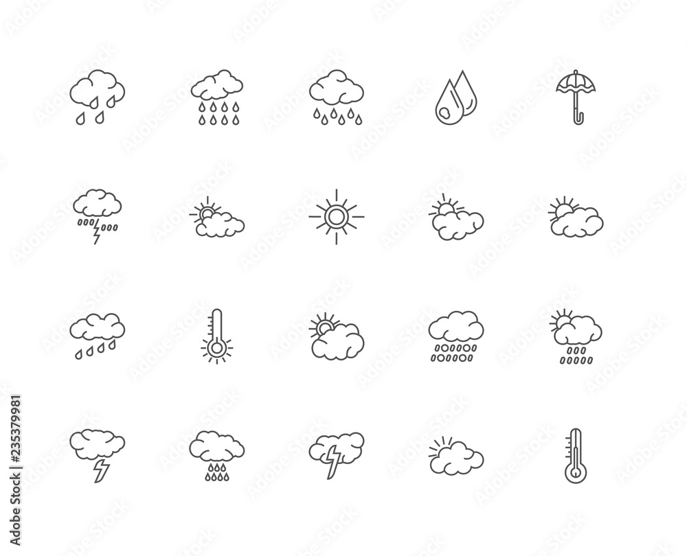 Simple Set of 20 Vector Line Icon. Contains such Icons as Thermo Simple Set of 20 Vector Line Icon. Contains such Icons as Thermo