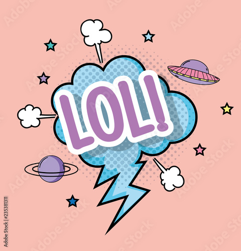 fashion cloud with planet and ufo patch