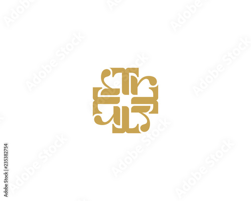 Abstract TR RT letter ornament Logo Icon 002