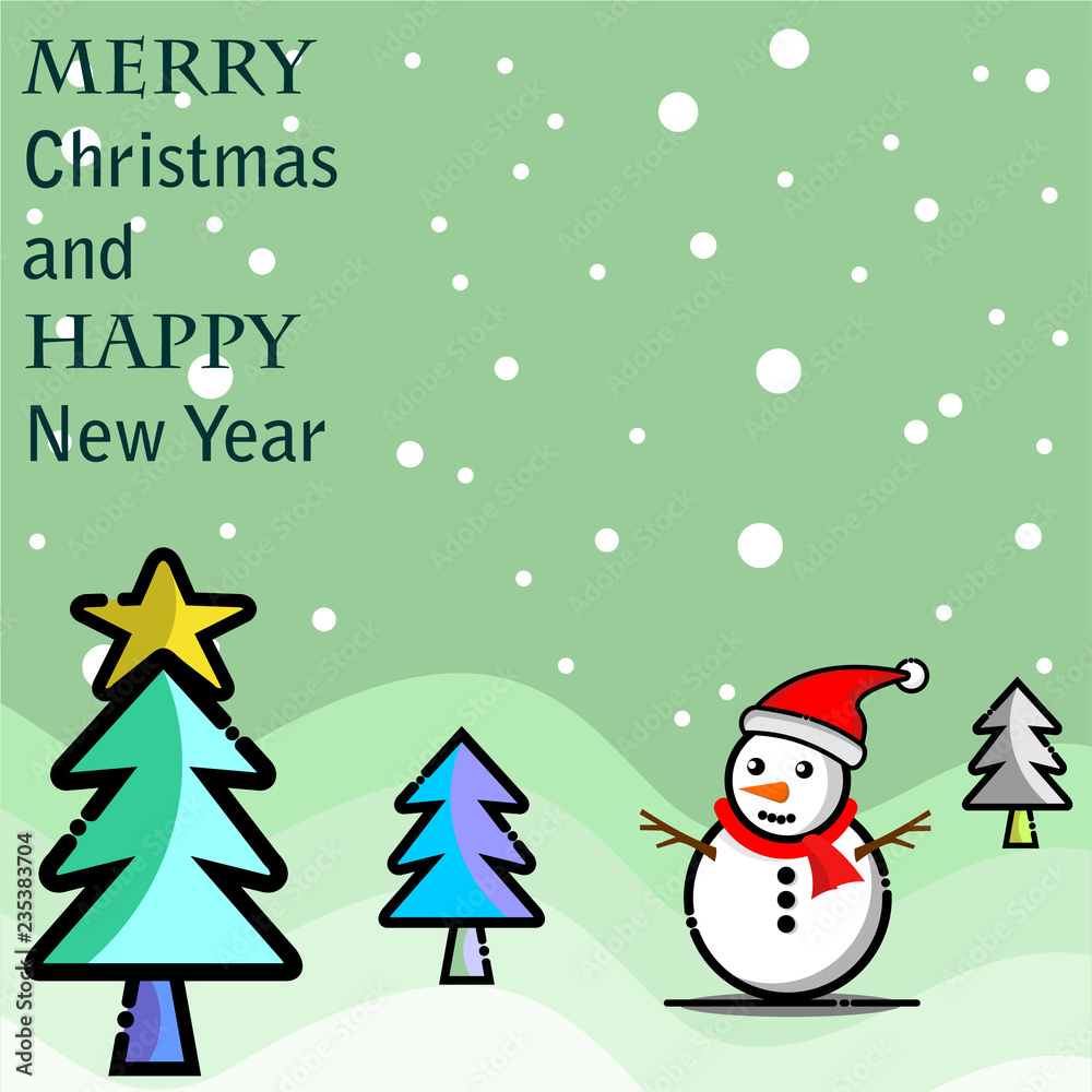 christmas card with snowman christmas card with snowman