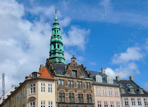 Canvas Print Historic Waterfront Canal District in Copenhagen, Denmark