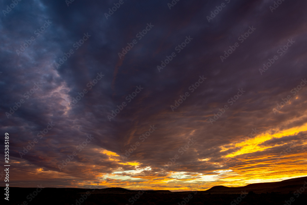 sunset in the desert of southern Idaho