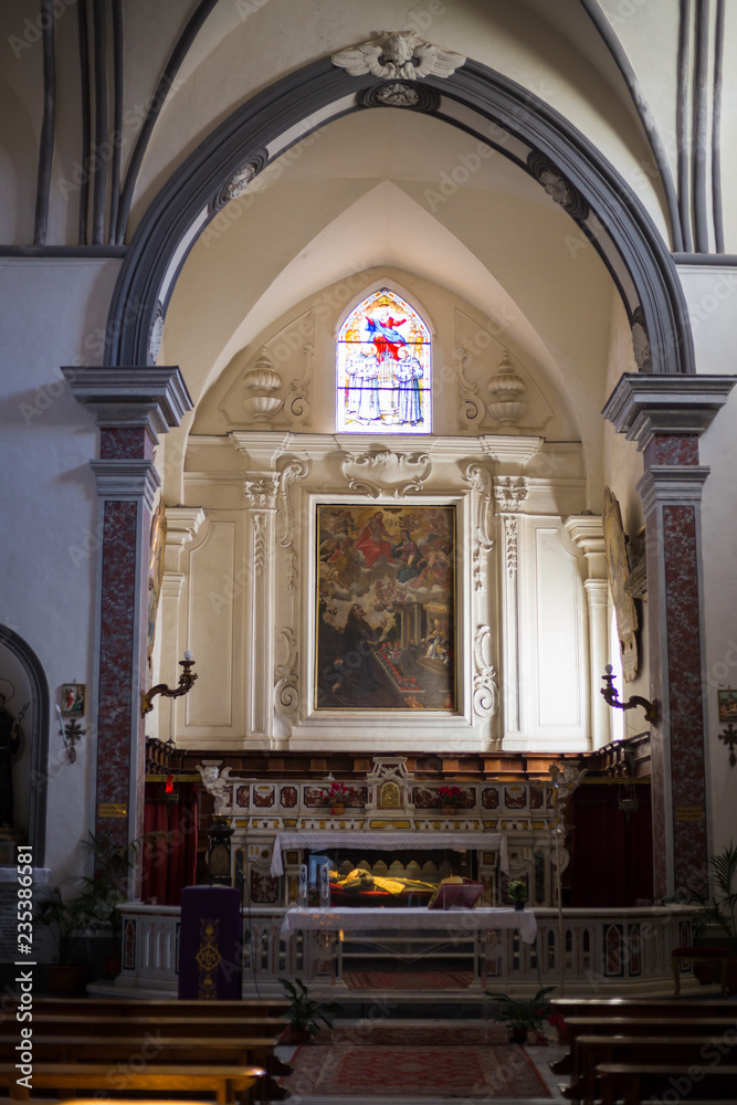 Sacred altar of the church of Ravello