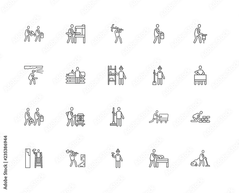 Simple Set of 20 Vector Line Icon. Contains such Icons as Cleane Simple Set of 20 Vector Line Icon. Contains such Icons as Cleane