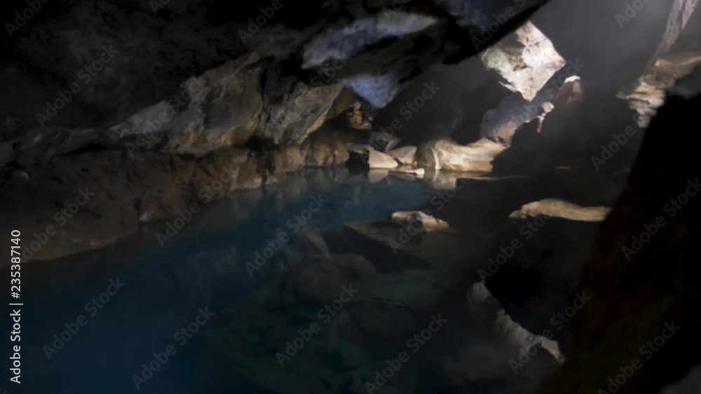 The Famous Grjotagja Cave in Northern Iceland (Game of Thrones)