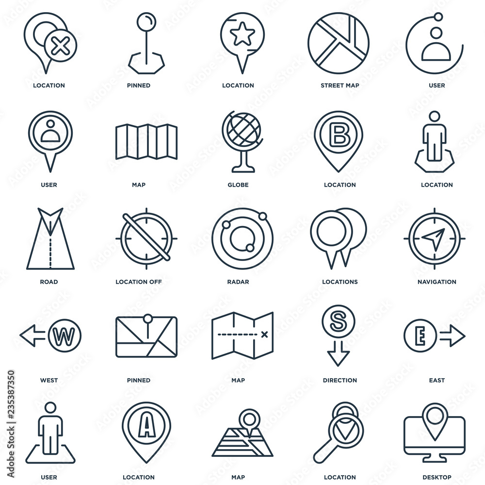 Set Of 25 Universal Editable Icons. Includes Elements Such As De Set Of 25 Universal Editable Icons. Includes Elements Such As De