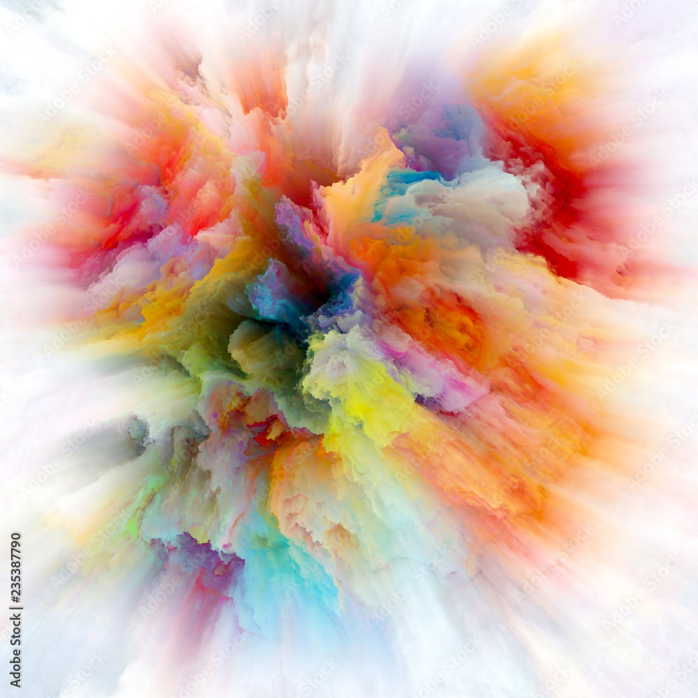 Fototapeta premium Perspectives of Colorful Paint Splash Explosion
