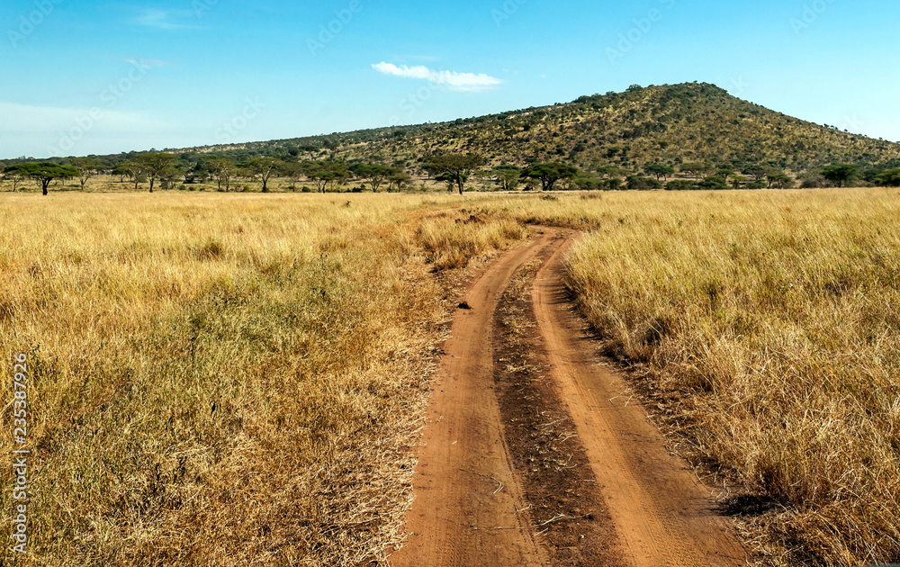 Mountains in Tanzania in the Ngorogoro Valley