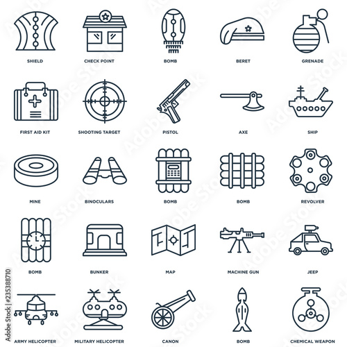 Set Of 25 Universal Editable Icons. Includes Elements Such As Ch
