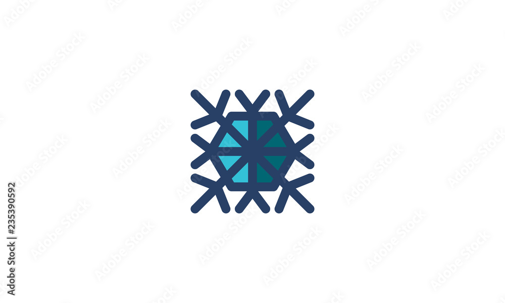 Snowflake Icon Winter Template Vector Snowflake Icon Winter Template Vector