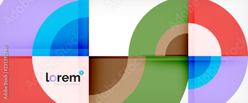 Multicolored round shapes abstract background