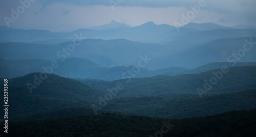 Photo blue ridge mountains nature in summer