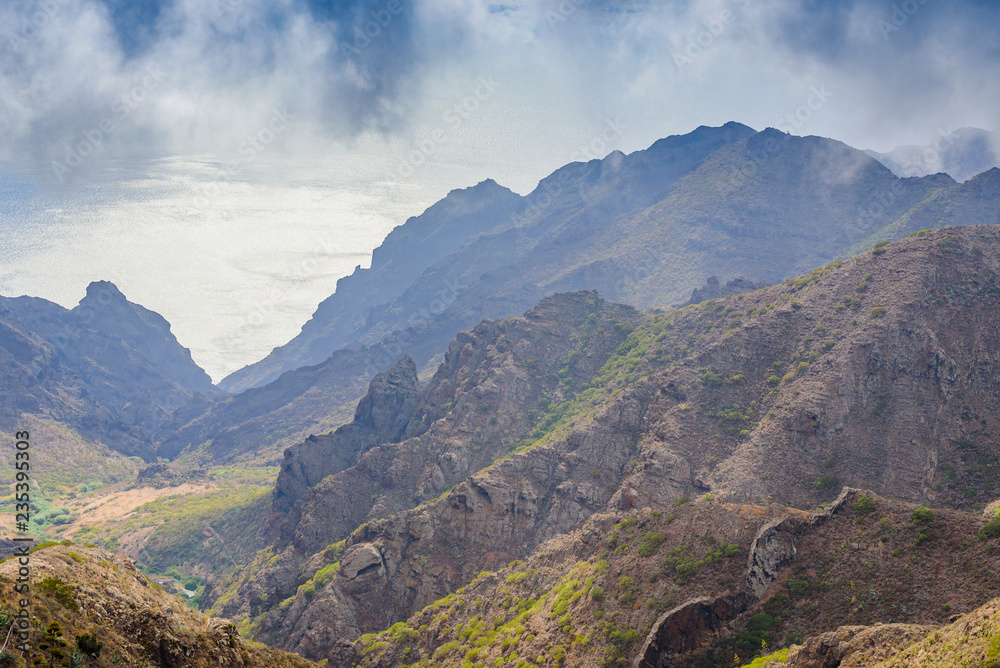 Fototapeta premium Incredible view of the coast near the Masca gorge. Tenerife. Canary Islands..Spain
