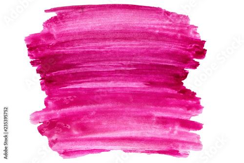 watercolor abstract paint stroke on white background