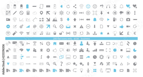 200 everyday vector web icons, 200 icone del web uso giornaliero 