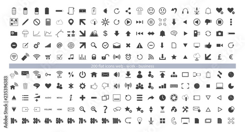 200 everyday vector web icons, 200 icone del web uso giornaliero 