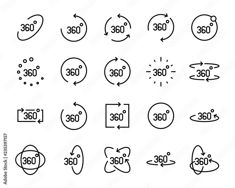 set of vr line icons ,such as 360 degree, virtual, reality, game set of vr line icons ,such as 360 degree, virtual, reality, game