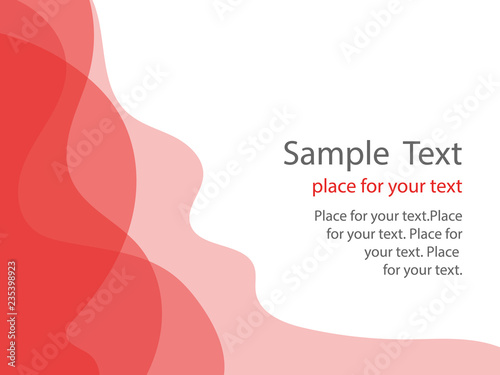 Background  design template for your web site or design.  Modern flat background with copy space. Color gradation of trendy red.