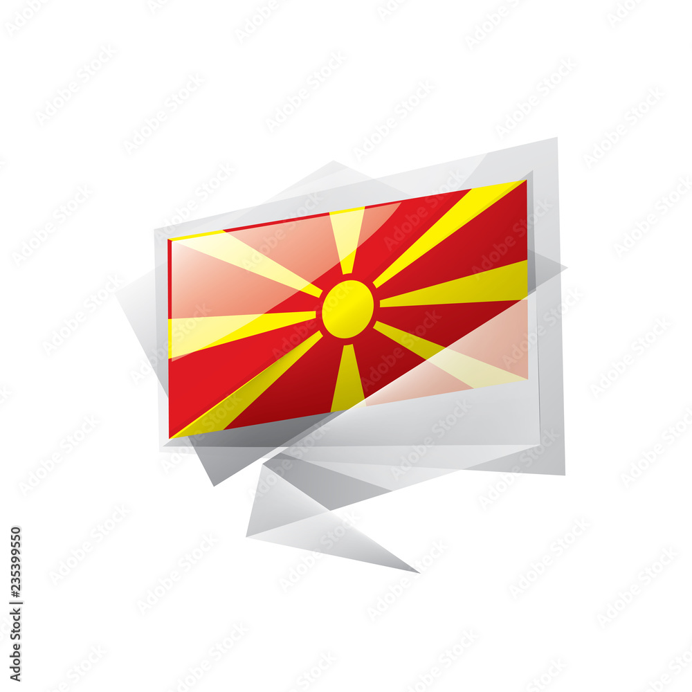 Macedonia flag, vector illustration on a white background