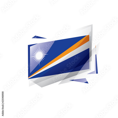 Marshall Islands flag, vector illustration on a white background Free Download Marshall Islands flag, vector illustration on a white background - GFXLoad
