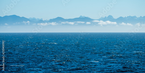 puget sound near seattle washington and mountain background photo