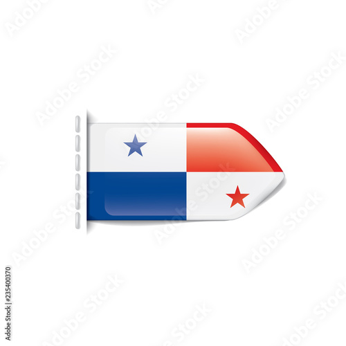 Panama flag, vector illustration on a white background