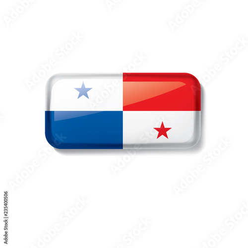 Panama flag, vector illustration on a white background