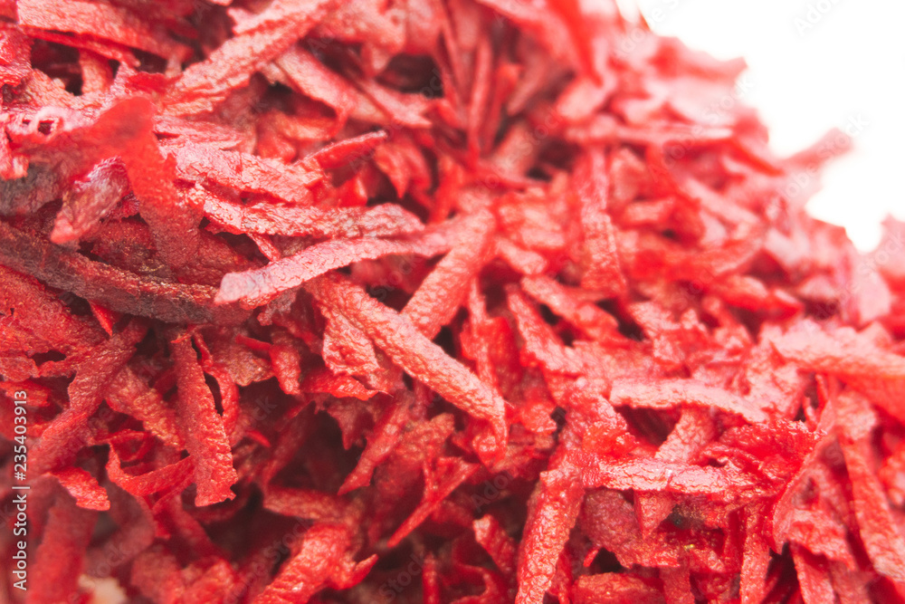 grated beets on a white background slice, grated beets on a white background slice,