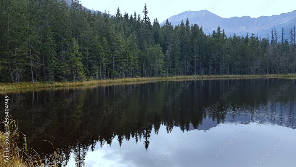 Smreczynski Pond in the Polish National Park at the end of the Koscielisko Valley