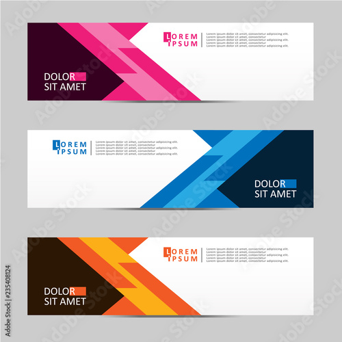 Vector abstract geometric design banner web template.