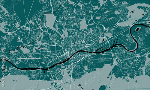 vector map of the city of Frankfurt am Main, Hesse, Germany