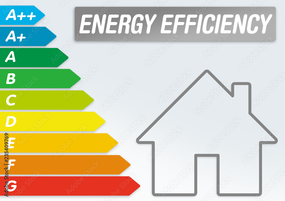 Illustration with energy efficiency classes Illustration with energy efficiency classes