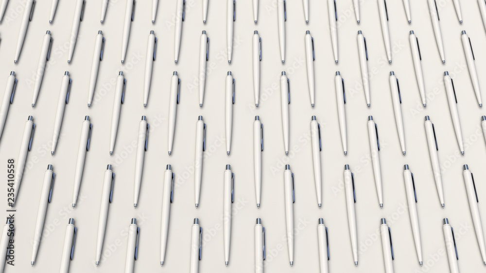 Pattern from white ballpoint pens Pattern from white ballpoint pens