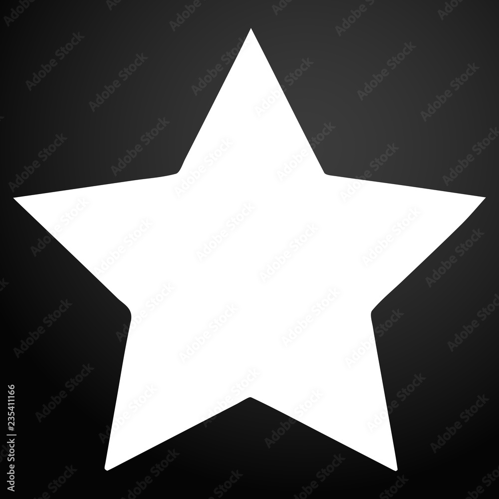Fototapeta premium Star icon vector. Flat icon star symbol. Black Background