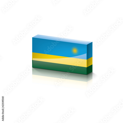 Rwanda flag  vector illustration on a white background