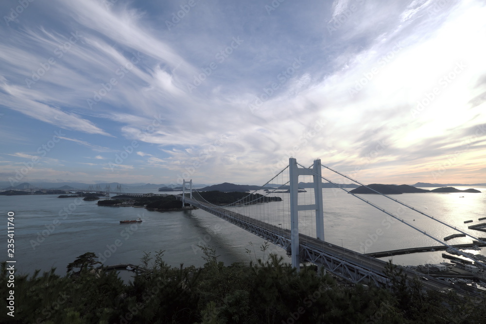 下津井瀬戸大橋の風景 下津井瀬戸大橋の風景