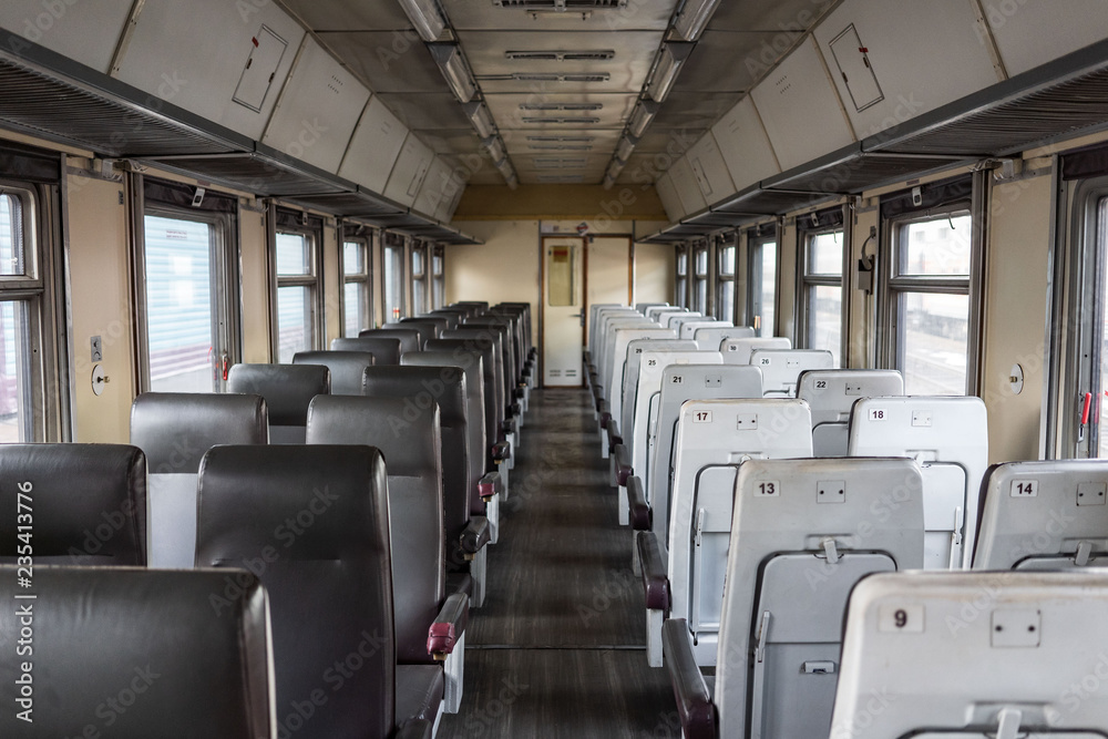 Interior of the Trans-Siberian Express train, connecting Moscow with the Russian Far East, ending in Vladivostok