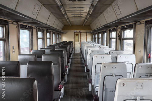 Interior of the Trans-Siberian Express train, connecting Moscow with the Russian Far East, ending in Vladivostok