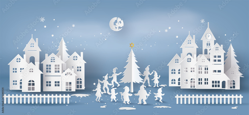 Plakat Illustration of merry christmas and happy new year