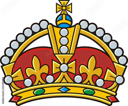 Heraldic gold crown photo