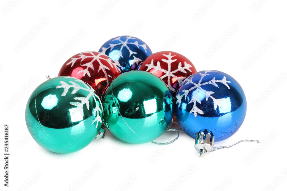 Christmas balls on white background Christmas balls on white background