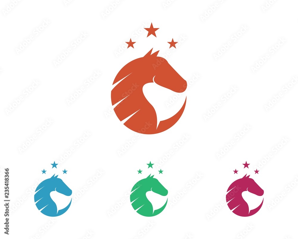 Obraz premium Horse Logo Template Vector illustration design