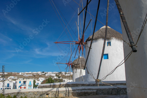 Idyllic Windmill on the island of Mykonos, Greece